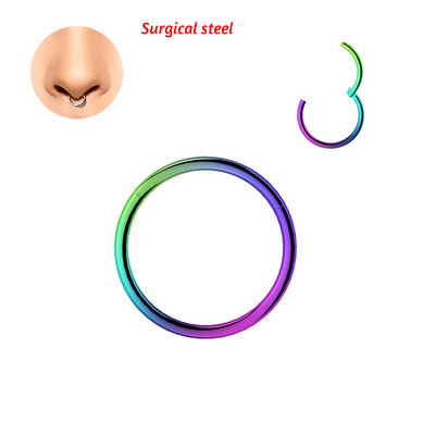 14/16/18/10G Karike za nos na šarke Obruč Titan/čelik Helix Hrskavica Daith Tragus Sleeper Naušnice Nakit za piercing