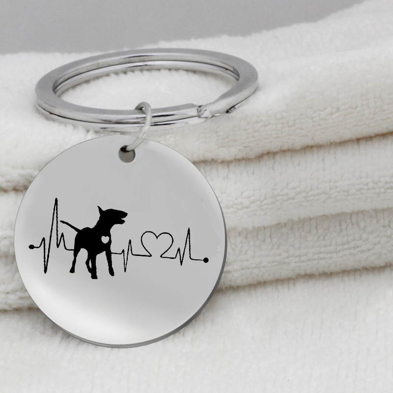 Heartbeat chihuahua bulldog tacskó bullterrier kulcstartó ékszer aranyos kiskutya kulcstartó