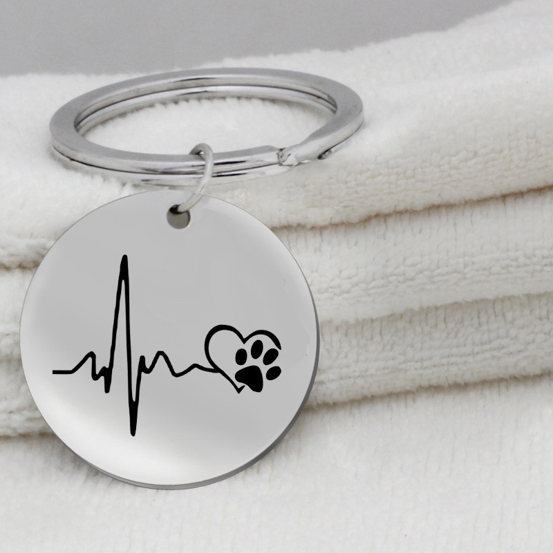 Heartbeat chihuahua bulldog tacskó bullterrier kulcstartó ékszer aranyos kiskutya kulcstartó