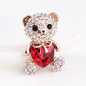 TODOX bross divat női aranyos karikatúra kristály gyönyörű aranyos mackó szívtűkkel forró eladó stílusos buli Ajándék