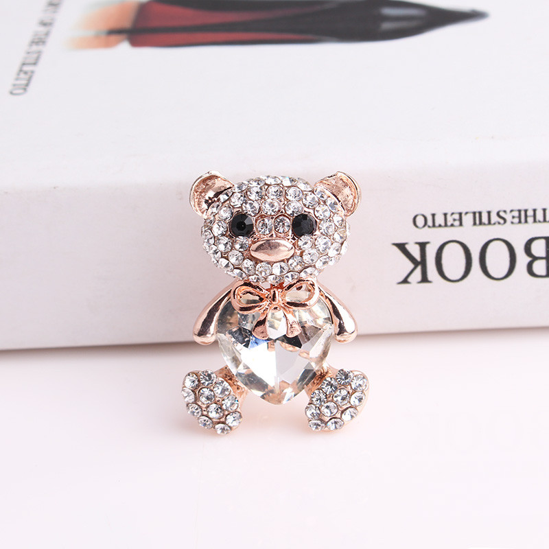 TODOX bross divat női aranyos karikatúra kristály gyönyörű aranyos mackó szívtűkkel forró eladó stílusos buli Ajándék