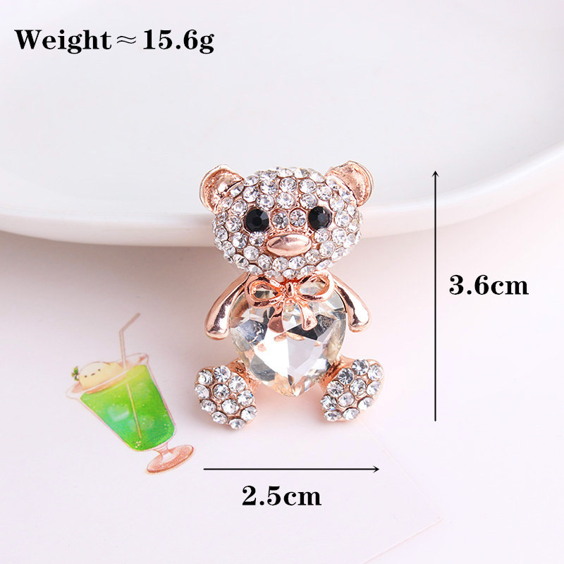 TODOX bross divat női aranyos karikatúra kristály gyönyörű aranyos mackó szívtűkkel forró eladó stílusos buli Ajándék