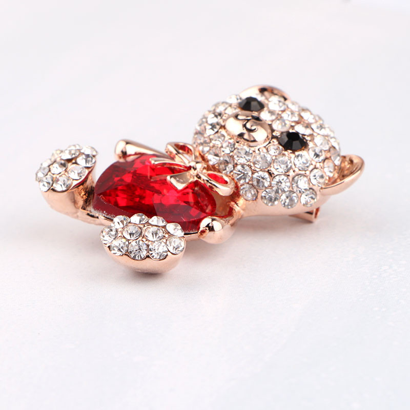 TODOX bross divat női aranyos karikatúra kristály gyönyörű aranyos mackó szívtűkkel forró eladó stílusos buli Ajándék