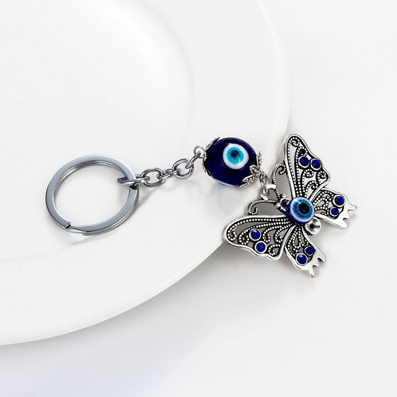 Lucky Eye Butterfly Keychain Evil Eye Keychain Životinjski Keychain Auto Privjesak Nakit Za Muškarce Žene EY06