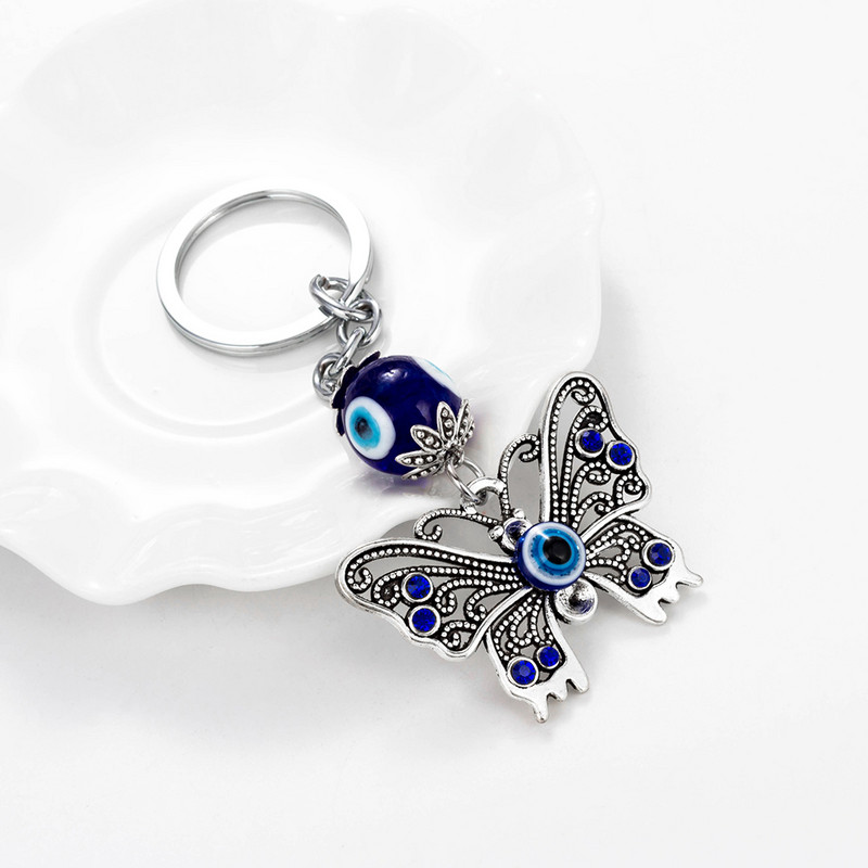 Lucky Eye Butterfly Keychain Evil Eye Keychain Životinjski Keychain Auto Privjesak Nakit Za Muškarce Žene EY06