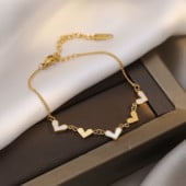 316L από ανοξείδωτο ατσάλι Νέα μόδα κοσμήματα υψηλής ποιότητας Φυσικό κοχύλι Love Heart Chain Anklet βραχιόλι για γυναίκες