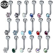 1 τεμ G23 Titanium Crystal Christina Vertical Hood Piercings Lip Rings Sexy Vagina Piercings Genital Piercing VCH Body Jewelry