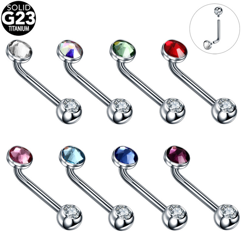 1 τεμ G23 Titanium Crystal Christina Vertical Hood Piercings Lip Rings Sexy Vagina Piercings Genital Piercing VCH Body Jewelry