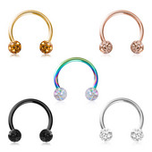 1PC Bling Ferido Nose Septum Prstenovi Potkova Piercing Nakit 16G Hrskavica Helix Tragus Naušnice Hoop Držač za piercing usne 8 mm