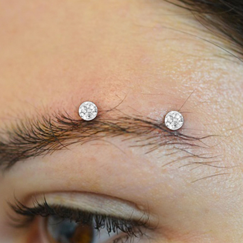 Δαχτυλίδι φρυδιών με κυρτή μπάρα 1 τμχ Bling Piercing 16G Surgical Steel Σκουλαρίκι Daith Rook Δαχτυλίδι με κοιλιά Νέο κόσμημα Piercing για τα χείλη