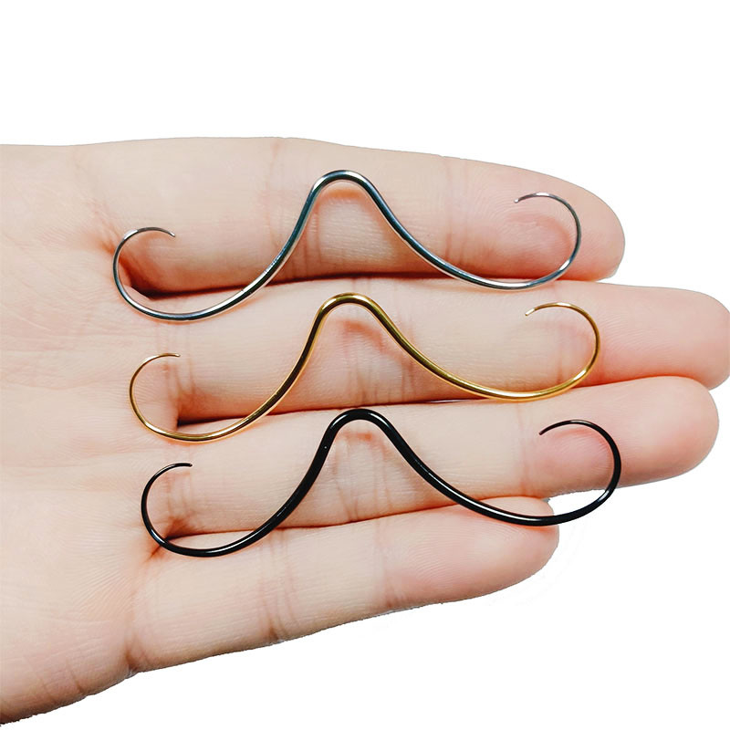 Piercing la sept pentru mustață 14G, hipoalergenic, pentru nas, bijuterii punk pentru corp pentru femei, bărbați, oțel inoxidabil chirurgical 316L