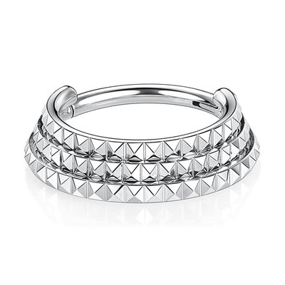 100% 316L sebészeti acél cirkon orrgyűrű Clicker Daith piercing fülporc Helix karika virágok vízcseppek