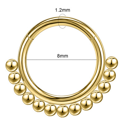 ZS 16G Szív Virág Septum Piercng Ring Női Arany Szín Orr Gyűrű Ékszerek Rozsdamentes acél méhecske Helix kagyló cirkon fülbevaló méhecske