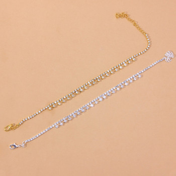 Stonefans Fashion Water Drop Anklet Rhinestone Foot Chain for Women Sunmmer Beach Crystal Крак Глезен Гривна Сандали Бижута