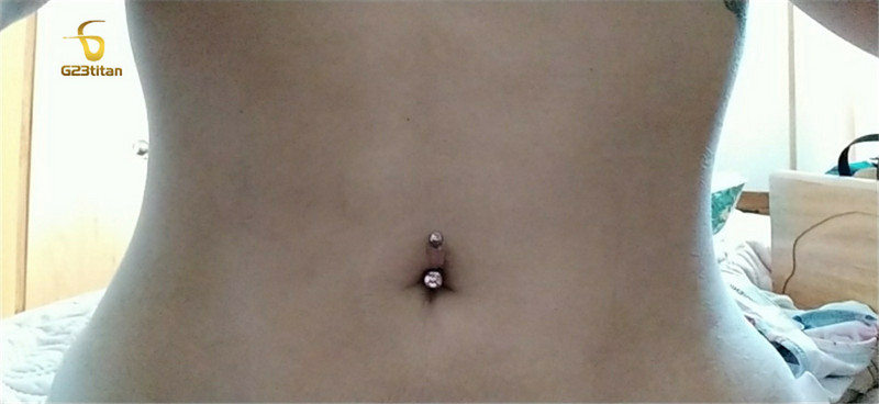 G23Titian 14G 8 mm 10 mm 12 mm kirurški titanski prstenovi za pupak cirkonski prsten za pupak Nakit za piercing Nombril Ombligo uteg