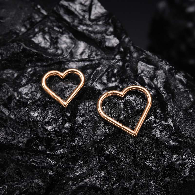 16G G23 Titan Inel pentru nas Daith Piercing Cercei Hoop Heart Clicker Helix Cartilage Tragus Bijuterii pentru corp pentru femei fete
