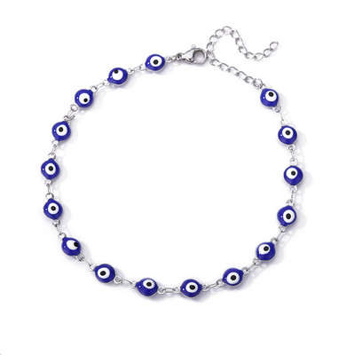 Turkish Evil Eye bokalánc karkötők női férfiaknak rozsdamentes acél Hamsa kézi bokalánc karkötő lábon Boho ékszer kiegészítők