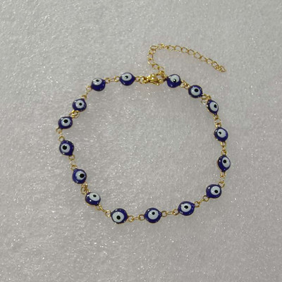 Turkish Evil Eye bokalánc karkötők női férfiaknak rozsdamentes acél Hamsa kézi bokalánc karkötő lábon Boho ékszer kiegészítők