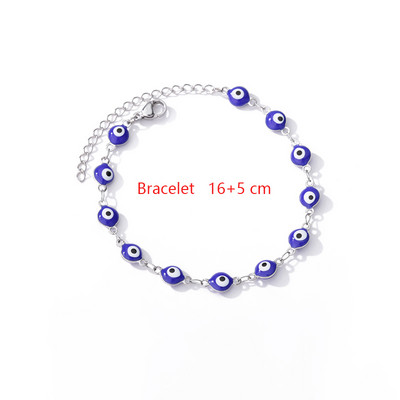 Turkish Evil Eye bokalánc karkötők női férfiaknak rozsdamentes acél Hamsa kézi bokalánc karkötő lábon Boho ékszer kiegészítők