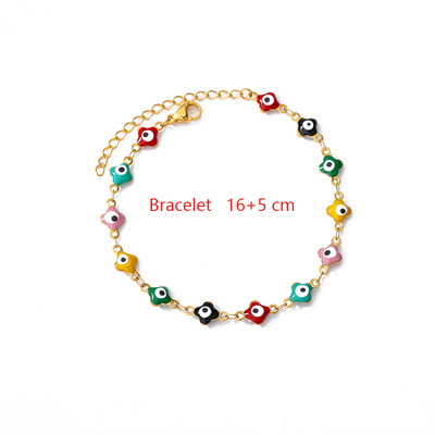 Turkish Evil Eye bokalánc karkötők női férfiaknak rozsdamentes acél Hamsa kézi bokalánc karkötő lábon Boho ékszer kiegészítők