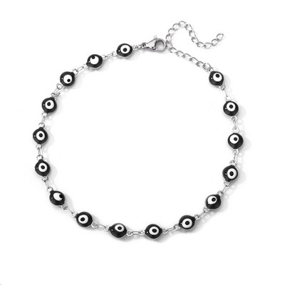 Turkish Evil Eye bokalánc karkötők női férfiaknak rozsdamentes acél Hamsa kézi bokalánc karkötő lábon Boho ékszer kiegészítők