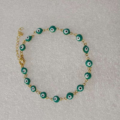 Turkish Evil Eye bokalánc karkötők női férfiaknak rozsdamentes acél Hamsa kézi bokalánc karkötő lábon Boho ékszer kiegészítők