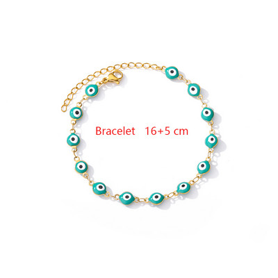 Turkish Evil Eye bokalánc karkötők női férfiaknak rozsdamentes acél Hamsa kézi bokalánc karkötő lábon Boho ékszer kiegészítők