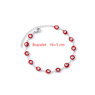 Turkish Evil Eye bokalánc karkötők női férfiaknak rozsdamentes acél Hamsa kézi bokalánc karkötő lábon Boho ékszer kiegészítők