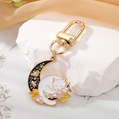 Margaretă, floare, lună, pisică, breloc cu animale, breloc pentru femei, cadou, modă, geantă de caracatiță, balenă, cutie Airpods, bijuterii pentru telefonul mașinii