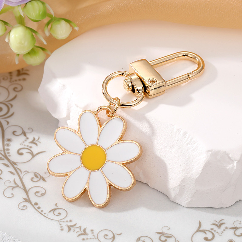 Margaretă, floare, lună, pisică, breloc cu animale, breloc pentru femei, cadou, modă, geantă de caracatiță, balenă, cutie Airpods, bijuterii pentru telefonul mașinii