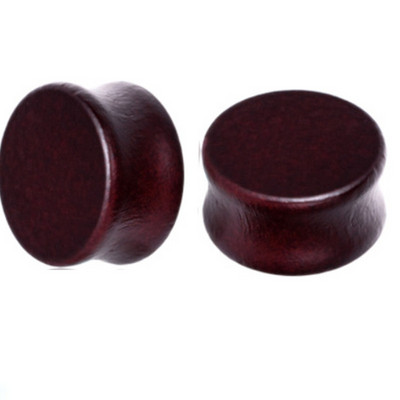 1 pereche de dopuri pentru urechi din lemn de flori și carne de tunel, 6-20 mm, dop de tunel de urechi din lemn de arbore de viață, dopuri pentru targă pentru urechi