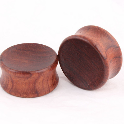 1 pereche de dopuri pentru urechi din lemn de flori și carne de tunel, 6-20 mm, dop de tunel de urechi din lemn de arbore de viață, dopuri pentru targă pentru urechi