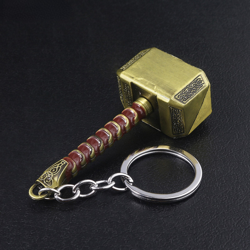 Bijuterii Thor Hammer Metal Breloc Genți Breloc pentru mașină Accesorii pentru fani de film Accesorii Cosplay Suport chei pentru bărbați Femei Cadouri cu ridicata