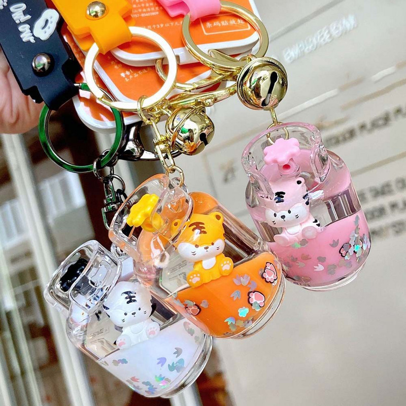 Cadouri creative pentru copii, geantă, pandantiv, cadouri de aniversare, ceașcă de ceai cu lapte, breloc pentru geantă, ornament cu șnur, breloc tigru.