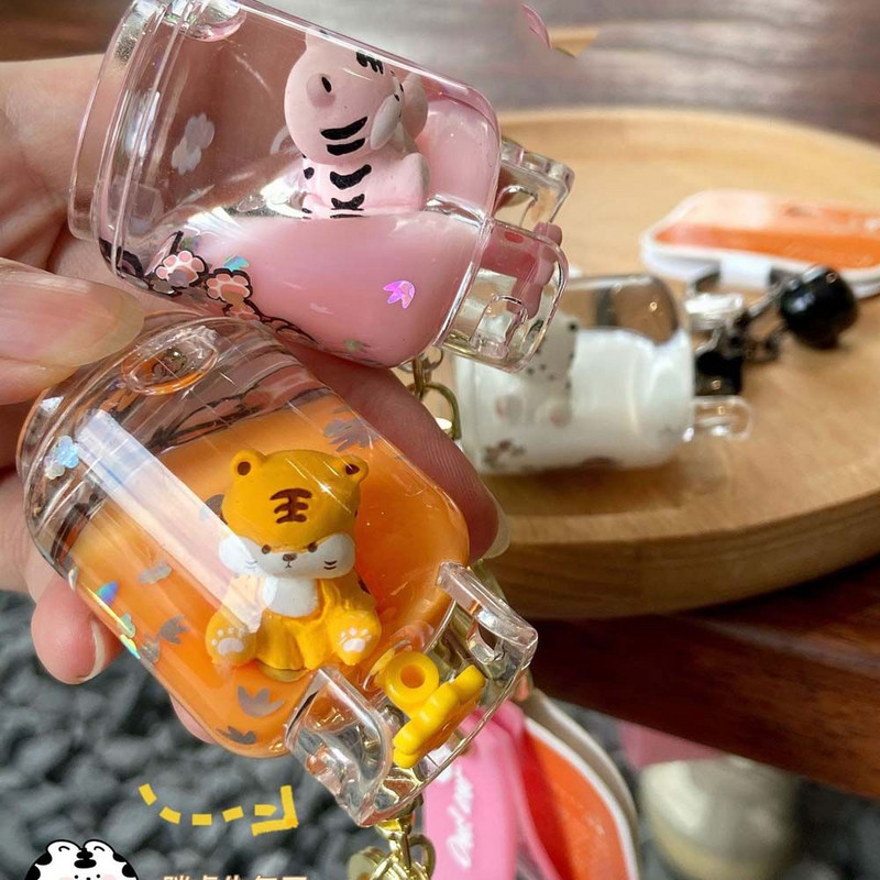 Cadouri creative pentru copii, geantă, pandantiv, cadouri de aniversare, ceașcă de ceai cu lapte, breloc pentru geantă, ornament cu șnur, breloc tigru.