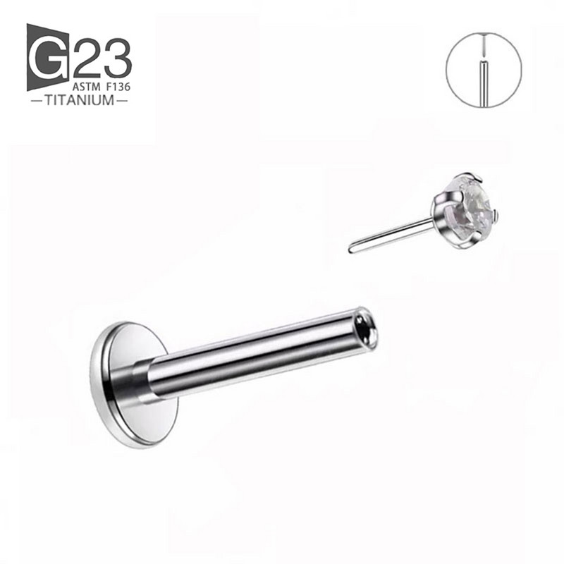 10 buc 20/18/16g G23 Titan Piercing CZ Lip Labre Cercei Set Lip Stud Ring Tragus Free Spiral Cartilage Bijuterii pentru femei