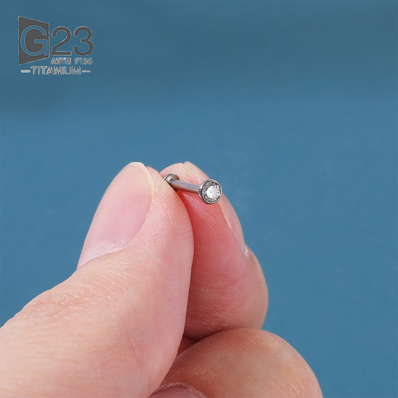 10 buc 20/18/16g G23 Titan Piercing CZ Lip Labre Cercei Set Lip Stud Ring Tragus Free Spiral Cartilage Bijuterii pentru femei