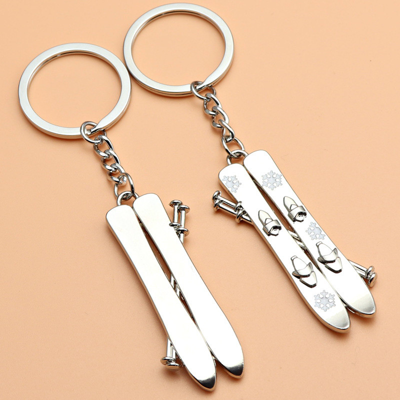 Metallist lumelaua võtmehoidja Talispordivõistlused Suusa võtmehoidja Suusataja võtmehoidjad Auto ripats Kingitus Lumelauduri suusasuveniir