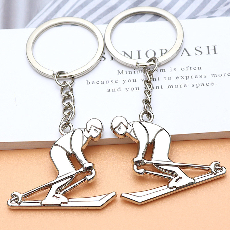 Metallist lumelaua võtmehoidja Talispordivõistlused Suusa võtmehoidja Suusataja võtmehoidjad Auto ripats Kingitus Lumelauduri suusasuveniir