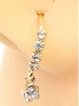 Bijuterii piercing nou sosire din oțel inoxidabil simplu nas stud oval link lanț nas inel piatră cerc inel nas pentru femei bijuterii