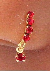 Bijuterii piercing nou sosire din oțel inoxidabil simplu nas stud oval link lanț nas inel piatră cerc inel nas pentru femei bijuterii