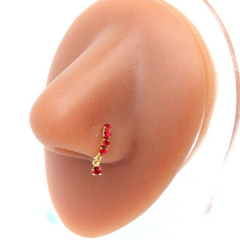 Пиърсинг бижута нови пристигащи неръждаема стомана проста шпилка за нос Овална връзка верига пръстен за нос пръстен за нос с камък обръч за жени бижута