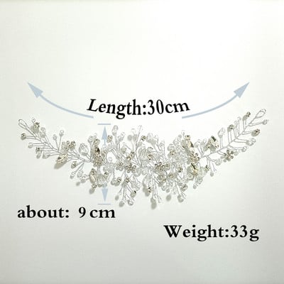 Piepteni de păr de nuntă din cristal perlat Accesorii de păr pentru flori de mireasă bentițe pentru cap Femei mireasa ornamente pentru păr Bijuterii