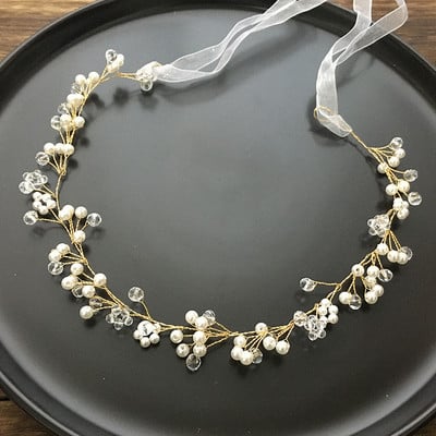 Piepteni de păr de nuntă din cristal perlat Accesorii de păr pentru flori de mireasă bentițe pentru cap Femei mireasa ornamente pentru păr Bijuterii