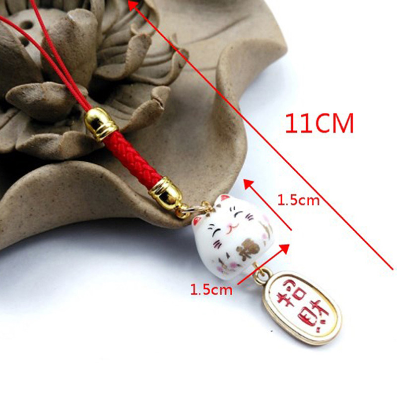 1 bucăți japonez drăguț pisică norocoasă breloc geantă mașină decor apă sunet clopoțel farmec