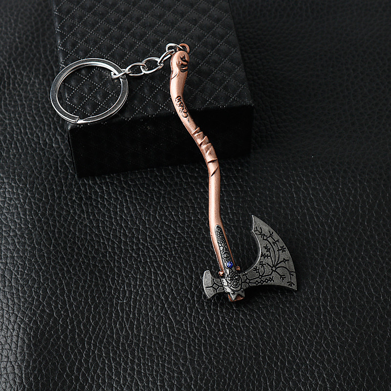 Noul God of War 4 Kratos Weapon Blades of Chaos Axe Sabie Breloc Pandantiv Breloc bijuterii Bărbați Femei Lanț chei mașină Accesorii