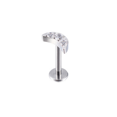 G23 Prsten za usne od titana Labret Naušnica Nit CZ Popločani Tragus Helix Munja Mjesečevo Oko Uho Hrskavica Niti Nakit za piercing bradavice