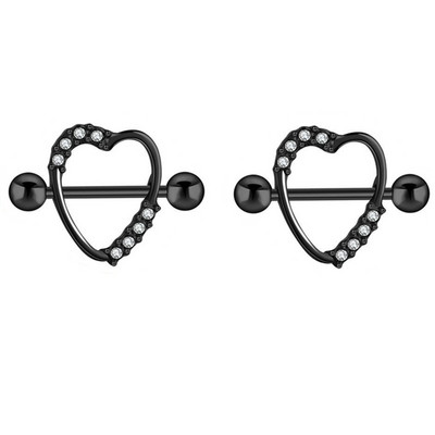 1Páros Bee mellbimbó piercing ékszer rozsdamentes acél kristály mellbimbó gyűrű nőknek szexi szív virág mellbimbó rudak piercing Pezon