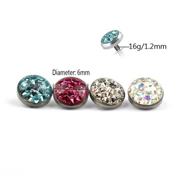 1PC Dermal Anchor Top Piercing Skin Diver Surface Ring Micro Retainers & Hide-it In Body Implant with Base Stud Бижута за тяло 16G