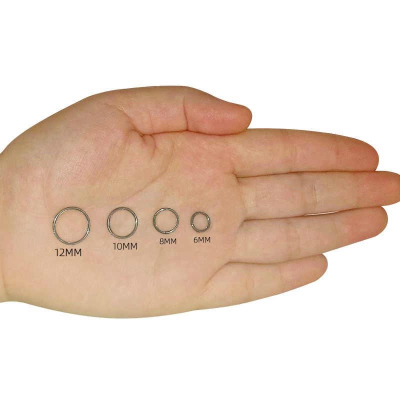 ASTM F136 Titanium Rhed Segment Hoop CZ Septum Nose Ring Thinple Clicker Tragus Helix Labret Lip Earring Piercing Body Jewelry